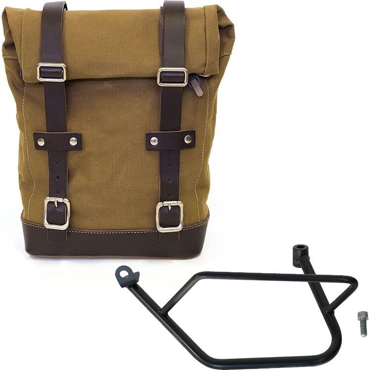 Saddle Bag - UNIT GARAGE ユニットガレージ Unit Garage SIDE PANNIER CANVAS + LEFT SUBFRAME KAWASAKI Z900RS， Beige-Brown | U001-1021SX-Beige-Brown サイドバッグ 車体用バッグ・ケース