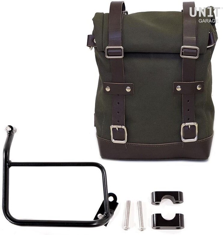 ■詳細説明Article Number：U001-1229Side pannier with subframeSide pannier made by hand in Italy in top quality waterproofwaxedcanvas.Simple and pure with beautiful details in 3mm thick leather trim.Itattaches easily to our sub frame with the quick releasesystemCod.U000 already installed on the back of the bag. Withtheincluded key the quick release system can be closed， lockingthebag to the frame. It is big enough to easily fit a 15' laptop，andis equipped with a large zipped pocket on the front for easyaccessto your phone and documents.Colours：Beige waterproof waxed canvas with Brown leather trim.Green waterproof waxed canvas with Brown leather trim.Black waterproof waxed canvas with Brown leather trim.Black waterproof waxed canvas with Black leather trim.height 32 cm， extendable in height up to 45 cm， width 24 cm depth13cm.10L - 14L1，95kgFrame made of steel treated with a matt black epoxy.It is mounted on the right side of the bike. Specially designedtointegrate seamlessly with the rest of the bike. Ready to hostourquick release system， beautiful and minimal even when the bagisnot mounted. It comes complete with screws and can bemountedeasily on the bike in the original configuration， with orwithoutpassenger frame. All accessories are compatible with eachotherexcept when specified otherwise. It can be used comfortablywiththe passenger on board.NB： Subframe made for R 1200 GS 2004-2012 ，can be mounted ontheoriginal bike or with the kit R120 G / S.In order to offer you the best we constantly improve ourproductdetails. The images may refer to a previous version.■注意点※取扱説明書が付属する場合は、外国語となります。※輸入商材の為、納期が遅れる場合がございます。あらかじめご了承ください。※メーカー都合により商品の仕様変更がある場合がございます。ご了承ください。　※画像はイメージです。