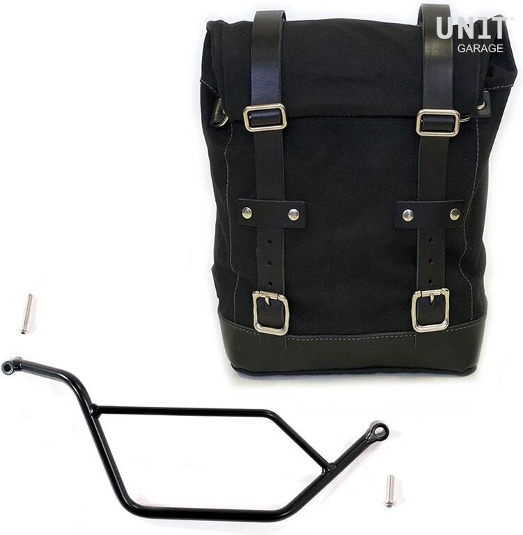 UNIT GARAGE ユニットガレージ Unit Garage Side Pannier Canvas + Subframe Bmw GS 850/1100/1150 e ADV， Black/Black | U001+1524DX-Black-Black サイドバッグ 車体用バッグ・ケース