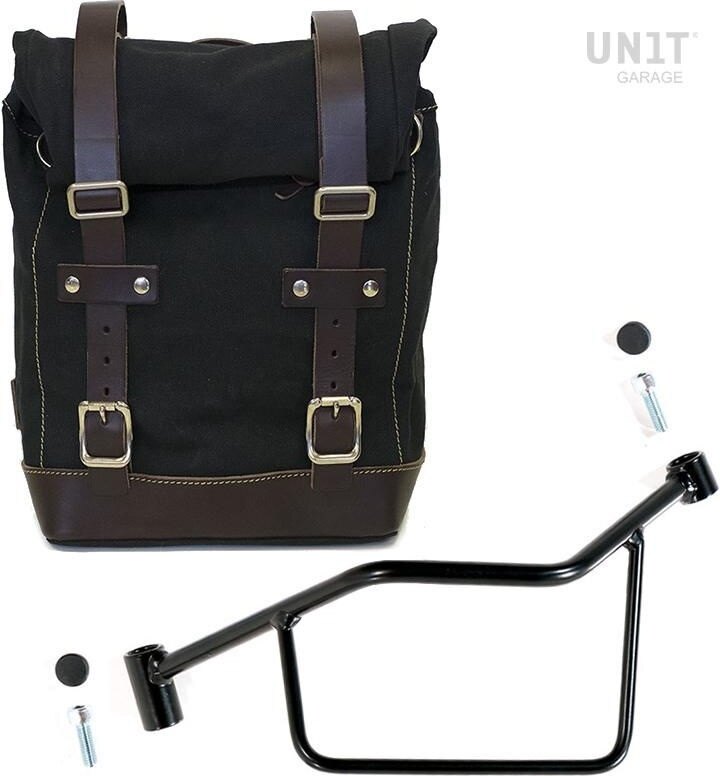 ■詳細説明Article Number：U001-2101SXSide Pannier with left SubframeSide pannier made by hand in Italy in top quality waterproofwaxedcanvas.Simple and pure with beautiful details in 3mm thick leather trim.Itattaches easily to our sub frame with the quick releasesystemCod.U000 already installed on the back of the bag. Withtheincluded key the quick release system can be closed， lockingthebag to the frame. It is big enough to easily fit a 15' laptop，andis equipped with a large zipped pocket on the front for easyaccessto your phone and documents.Colours：Beige waterproof waxed canvas with Brown leather trim.Green waterproof waxed canvas with Brown leather trim.Black waterproof waxed canvas with Brown leather trim.Black waterproof waxed canvas with Black leather trim.height 32 cm， extendable in height up to 45 cm， width 24 cm depth13cm.10L - 14L1，95kgFrame made of steel treated with a matt black epoxy.It is mounted on the left side of the bike. Specially designedtointegrate seamlessly with the rest of the bike. Ready to hostourquick release system， beautiful and minimal even when the bagisnot mounted. It comes complete with screws and can bemountedeasily on the bike in the original configuration， with orwithoutpassenger frame. All accessories are compatible with eachotherexcept when specified otherwise.It can be used comfortably with the passenger on board.In order to offer you the best we constantly improve ourproductdetails. The images may refer to a previous version.■注意点※取扱説明書が付属する場合は、外国語となります。※輸入商材の為、納期が遅れる場合がございます。あらかじめご了承ください。※メーカー都合により商品の仕様変更がある場合がございます。ご了承ください。　※画像はイメージです。