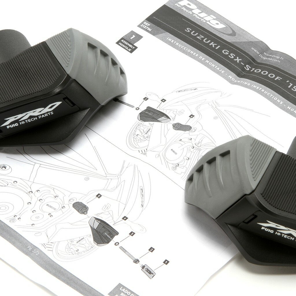 Puig �ס��� �ե졼�ॹ�饤���� Pro 2.0(FRAME SLIDERS) GSX-S1000F SUZUKI ������ ���󥸥󥹥饤�������ե졼�ॹ�饤���� �ե졼��