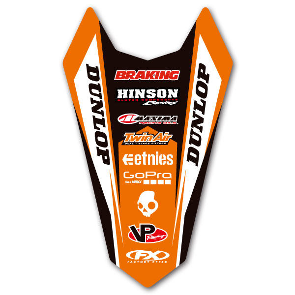 FACTORY EFFEX ファクトリーFX KTM リヤフェンダーデカール 125SX 450SX 450SX-F ステッカー・デカール 外装