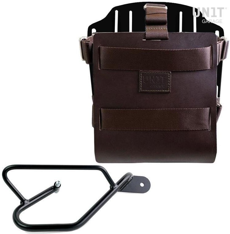 ■詳細説明Article Number：U085-U000-2250DXCarrying system in aluminum with adjustable leather front，QuickRelease System and Right frame.Carrying system in aluminum complete with adjustable leatherfront.It quickly attaches to our bag holder frames with the quickreleasesystem cod.U000 already included and mounted on the back oftheplate ， which is equipped with a lock for locking on theframeitself. The plate creates a flat mounting surface on the sideofthe bike， this will allow the transport of unattached bags orotherobjects， such as sleeping bags， jackets etc. The front flap，withattention to the smallest details with 3 mm leather finishes，canbe adjusted using the supplied sliders and can be removedveryquickly from the plate.Right Frame made of steel treated with a matt black epoxy.It is mounted on the right side of the bike. Specially designedtointegrate seamlessly with the rest of the bike. Ready to hostourquick release system， beautiful and minimal even when the bagisnot mounted. It comes complete with screws and can bemountedeasily on the bike in the original configuration， with orwithoutpassenger frame. All accessories are compatible with eachotherexcept when specified otherwise. It can be used comfortablywiththe passenger on board.NB： Compatible with Moto Guzzi V9 Bobber： on models with Ohlinsrearshocks with piggy back it is necessary to mount the piggybackfacing the front of the bike.height 25 cm， extendable in height up to 50 cm， width 25cmextendable up to 40 cm. depth 5 cm - 25 cm.10L - 20L1，9kgTo offer you the best we are constantly improving our productsindetail. The images may refer to a previous version.■注意点※取扱説明書が付属する場合は、外国語となります。※輸入商材の為、納期が遅れる場合がございます。あらかじめご了承ください。※メーカー都合により商品の仕様変更がある場合がございます。ご了承ください。　※画像はイメージです。