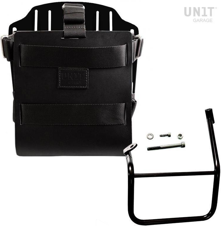 UNIT GARAGE ユニットガレージ Unit Garage Carrying system in aluminum with adjustable leather front， Quick Release System and frame， Black/Black | U085+U000+2253SX-Black-Black バッグ・ボックス取り付けステー 車体用バッグ・ケース