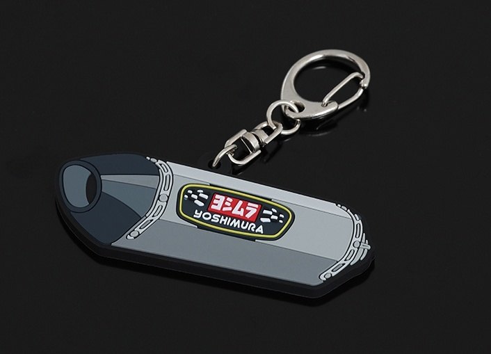 YOSHIMURA ヨシムラ サイレンサー型ラバーキーホルダー キーホルダー バイク関連グッズ