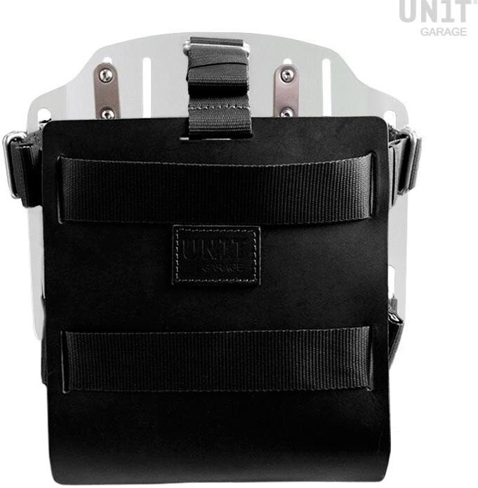 UNIT GARAGE ユニットガレージ Unit Garage Carrying system in aluminum with adjustable leather front， Black | U085+2xA9-Black バッグ・ボックス取り付けステー 車体用バッグ・ケース