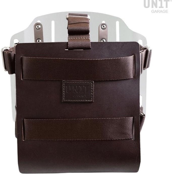 UNIT GARAGE ユニットガレージ Unit Garage Carrying system in aluminum with adjustable leather front， Brown | U085+2xA9-Brown バッグ・ボックス取り付けステー 車体用バッグ・ケース