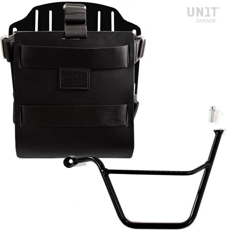 Other - UNIT GARAGE ユニットガレージ Unit Garage Carrying system in aluminum with adjustable leather front， Quick Release System and frame (2001-2016)， Black/Black | U085+U000+1005SX-Black-Black バッグ・ボックス取り付けステー 車体用バッグ・ケース