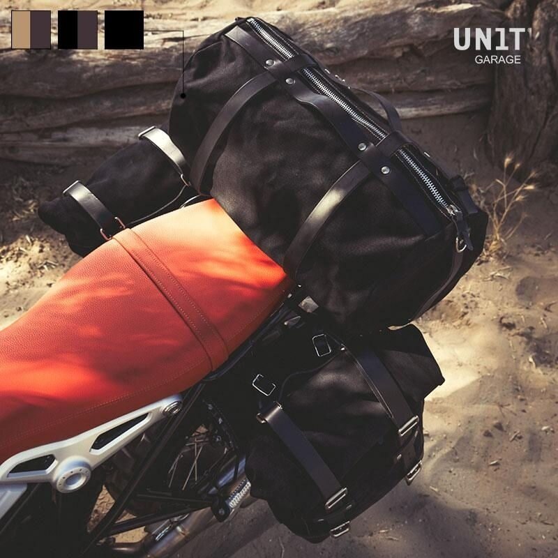 UNIT GARAGE ユニットガレージ Unit Garage Kalahari Duffle Bag 25L Canvas， Black/Black | U012-Bla..