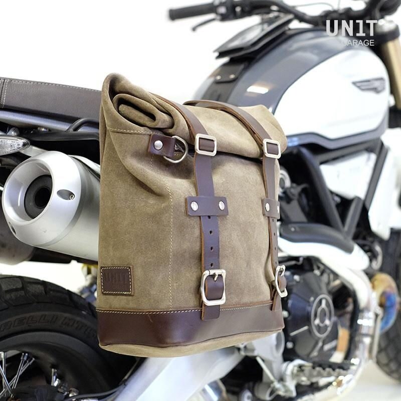 UNIT GARAGE ユニットガレージ Unit Garage Waxed Suede Side Pannier + Subframe R1200 GS LC， ColoradoBrown | U002+1901SX-ColoradoBrown サイドバッグ 車体用バッグ・ケース
