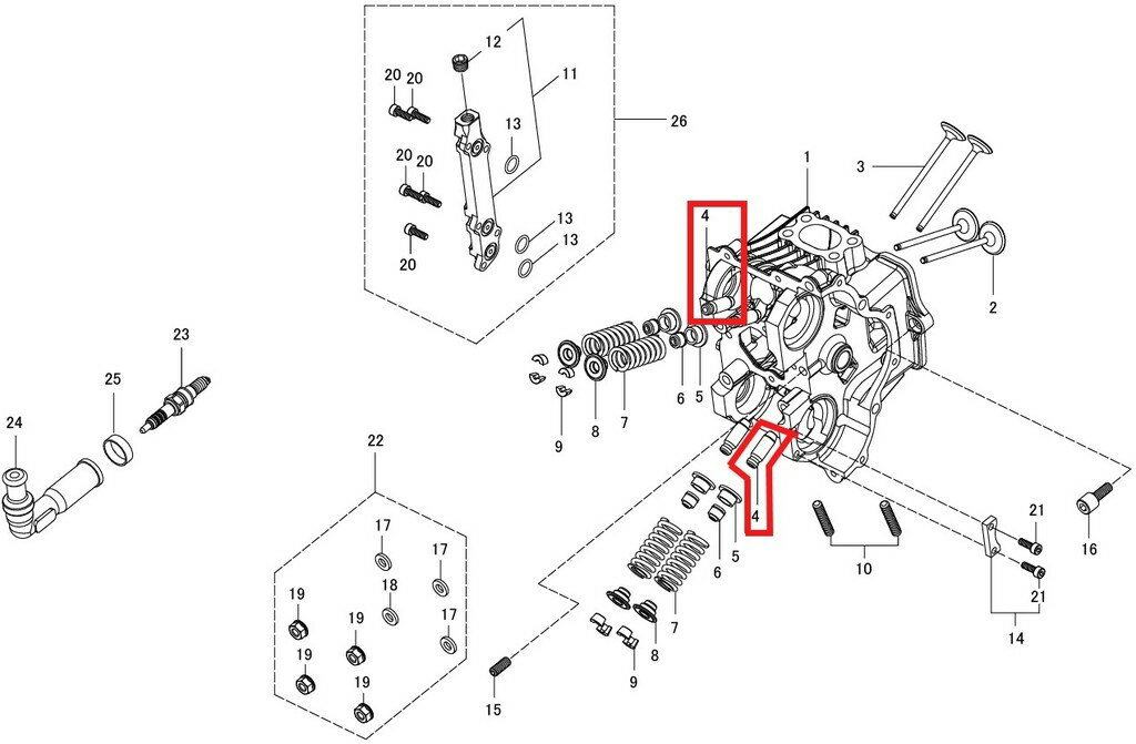 SP武川 SPタケガワ 【補修用パーツ】バルブガイド モンキーDOHC O／S ゴリラ モンキー HONDA ホンダ バルブガイド エンジンパーツ エンジン