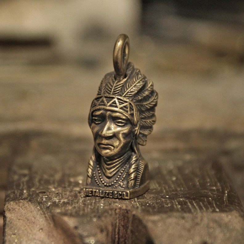 Metalize Productions メタライズプロダクションズ 真鍮製 Indian Chief ペンダント 装飾品・アクセサリー バイク関連グッズ