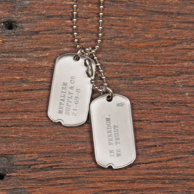 Metalize Productions メタライズプロダクションズ Stainless Steel Dog Tag ネックレス 装飾品・アク..