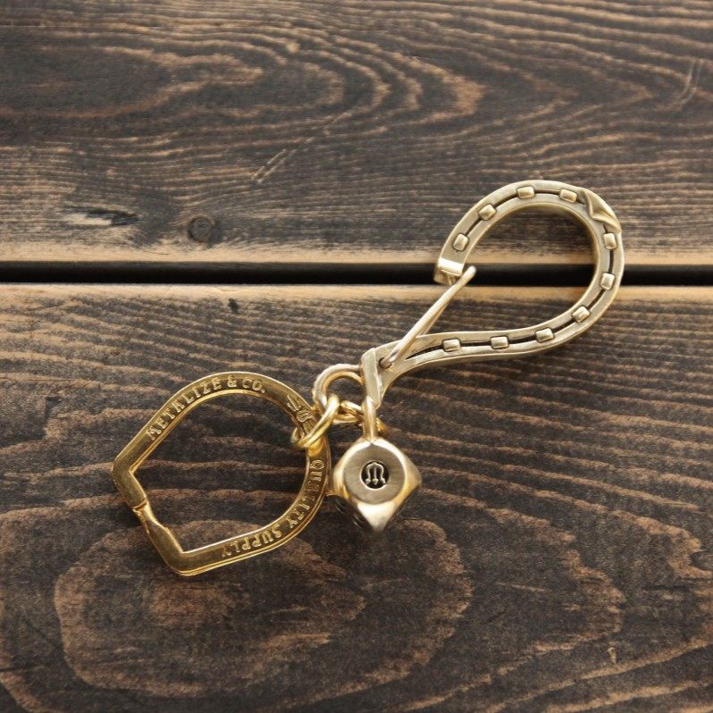 Metalize Productions メタライズプロダクションズ Horseshoe Hook ウェストチェーン 真鍮製 キーホルダー バイク関連グッズ
