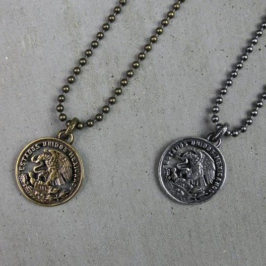 Metalize Productions メタライズプロダクションズ Mexican Eagle Coin ネックレス 装飾品・アクセサリ..