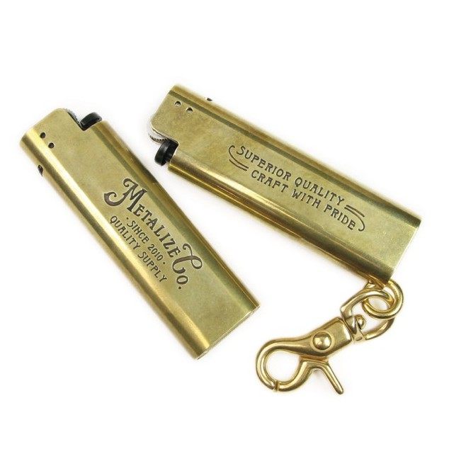 Metalize Productions メタライズプロダクションズ 真鍮製 ライターケース Hand-Painted Logo スタイル..