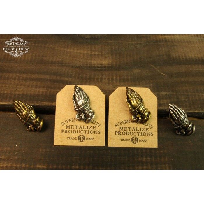 Metalize Productions メタライズプロダクションズ Pray Hand ピンバッチ 装飾品・アクセサリー バイク関連グッズ