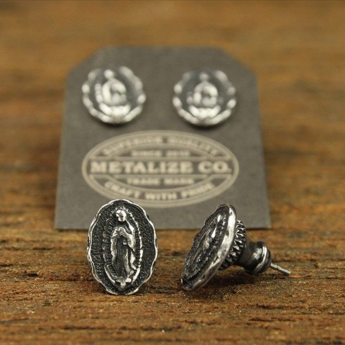 Metalize Productions メタライズプロダクションズ スモールVirgin Mary ラウンドピアス 装飾品・アク..
