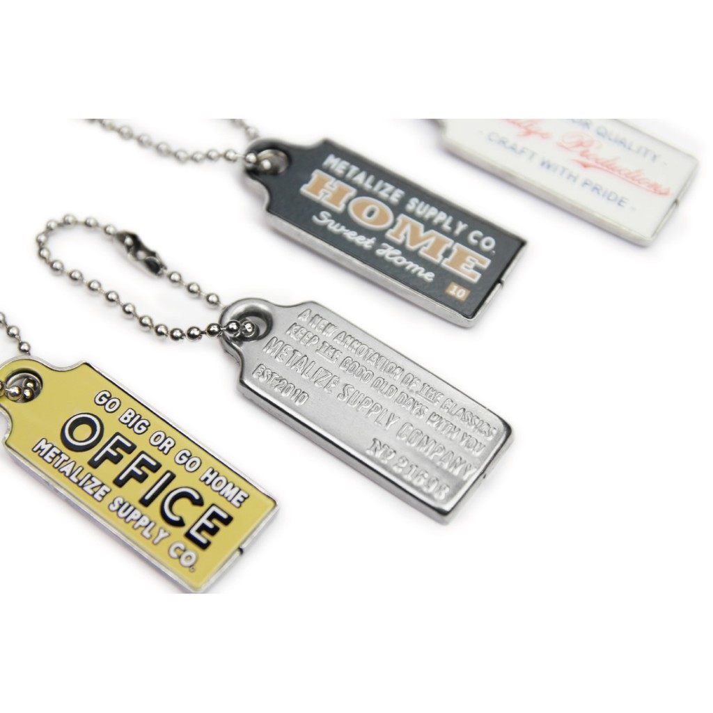 Metalize Productions メタライズプロダクションズ Multi Tag Vintage ペンダントキーホルダー キーホルダー バイク関連グッズ タイプ2：METALIZE / タイプ1：Add-on stainless steel keychain