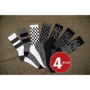 Metalize Productions メタライズプロダクションズ Vintage Mid-Calf 厚手コットンソックス 4足セット ソックス・靴下 フット...