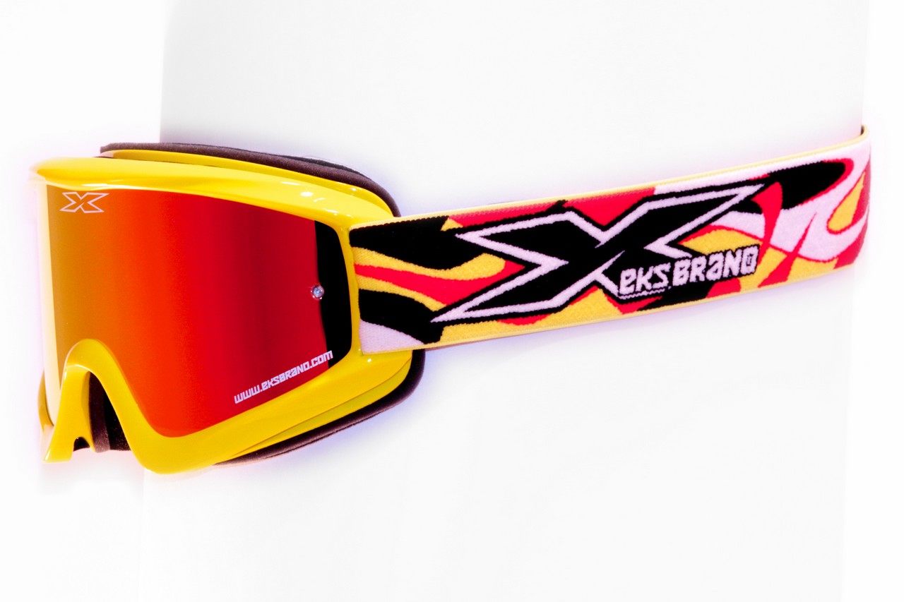 EKS Brand イーケーエスブランド X-Brand MXゴーグル 『Limited』 オフロードゴーグル アパレル フレームカラー：イエロー／レンズカラー：レッドミラー