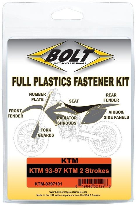 BOLT ボルト FULL PLASTICS FASTENER KIT 125 SX 150 200 250 300 XC EXC 2st KTM 汎用ボルト・ネジ