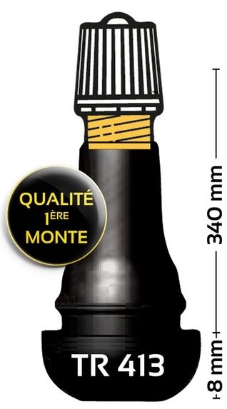 EUROPE IMPORT GOODS ヨーロッパ輸入商品 TR413 Rubbered Tire Valve - pack of 100 エアバルブ