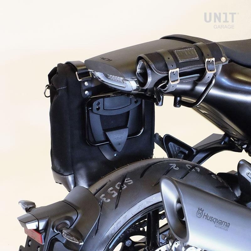 UNIT GARAGE ��˥åȥ��졼�� Unit Garage Side Pannier Canvas + Subframe husqvarna vitpilen 701�� Green/Brown | U001+3001-Green-Brown �����ɥХå� �����ѥХå���������