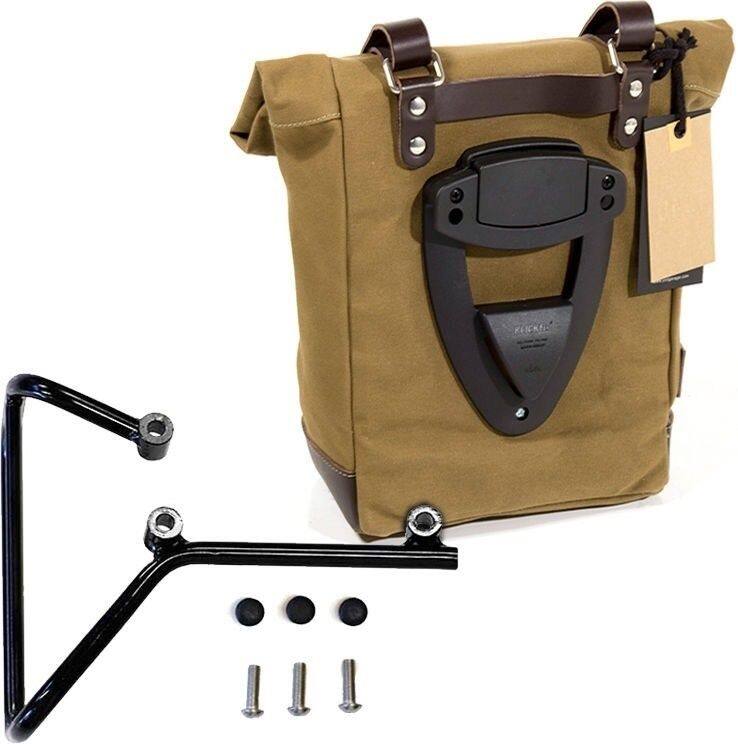 ■詳細説明Article Number：U001+3002-Beige-BrownSide pannier with subframeSide pannier made by hand in Italy in top quality waterproofwaxedcanvas.Simple and pure with beautiful details in 3mm thick leather trim.Itattaches easily to our sub frame with the quick releasesystemCod.U000 already installed on the back of the bag. Withtheincluded key the quick release system can be closed， lockingthebag to the frame. It is big enough to easily fit a 15' laptop，andis equipped with a large zipped pocket on the front for easyaccessto your phone and documents. Measurements： 32 cm Height(extendablein height up to 45 cm) width 24 cm depth 13 cm (from 10up to 14liter)Colours：Beige waterproof waxed canvas with Brown leather trim.Green waterproof waxed canvas with Brown leather trim.Black waterproof waxed canvas with Brown leather trim.Black waterproof waxed canvas with Black leather trim.Frame made of steel treated with a matt black■注意点※取扱説明書が付属する場合は、外国語となります。※輸入商材の為、納期が遅れる場合がございます。あらかじめご了承ください。※メーカー都合により商品の仕様変更がある場合がございます。ご了承ください。　※画像はイメージです。
