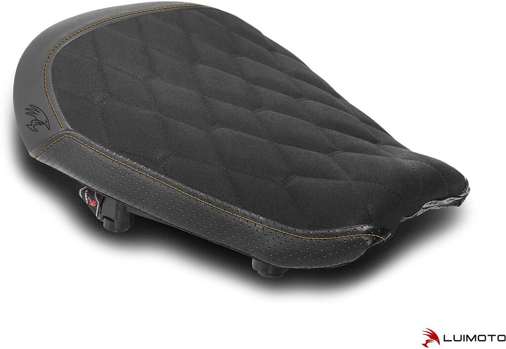 LUIMOTO ルイモト 張替え用 フロントシートカバー HEX-DIAMOND Sportster S HARLEY-DAVIDSON ハーレーダビッドソン シートカバー シート関連 外装 カラー：スエードブラック／PRODIGYブラック／PERFORATEDブラック／ブロンズステッチ