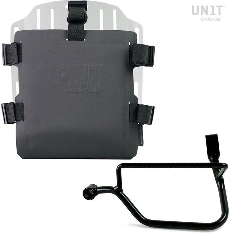Side Bag - UNIT GARAGE ユニットガレージ Unit Garage Aluminum bag holder with adjustable front in Hypalon and Quick Release System + subframe Street Twin 900 (2016 until now)， Silver | UG007+U000+1017SX-Silver サイドバッグ 車体用バッグ・ケース