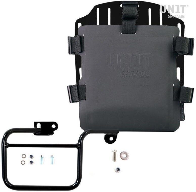Saddle Bag - UNIT GARAGE ユニットガレージ Unit Garage Aluminum bag holder with adjustable front in Hypalon and Quick Release System + subframe (1983-1996)， Black | UG007+U000+1806-Black サイドバッグ 車体用バッグ・ケース
