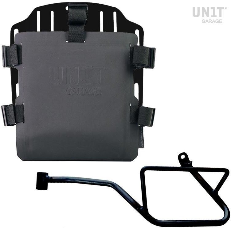 UNIT GARAGE ユニットガレージ Unit Garage Aluminum bag holder with adjustable front in Hypalon and Quick Release System + subframe， Black | UG007+U000+2216SX-Black サイドバッグ 車体用バッグ・ケース