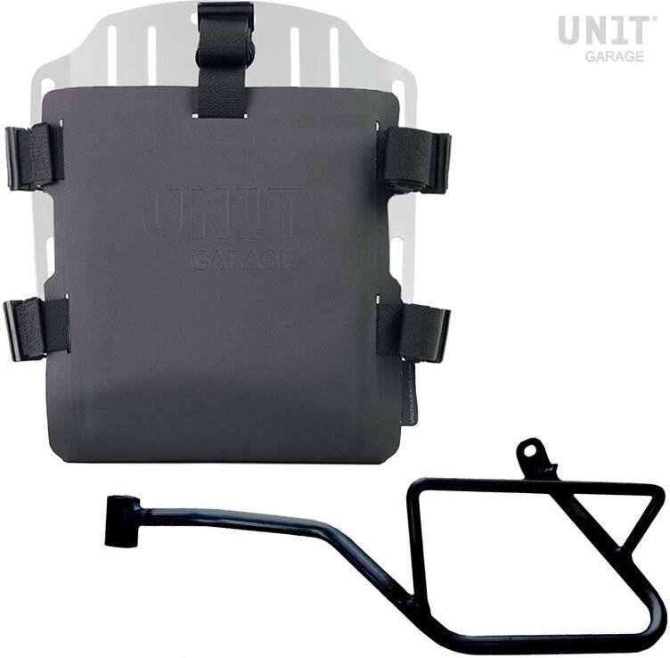 UNIT GARAGE ユニットガレージ Unit Garage Aluminum bag holder with adjustable front in Hypalon and Quick Release System + subframe， Silver | UG007+U000+2216SX-Silver サイドバッグ 車体用バッグ・ケース