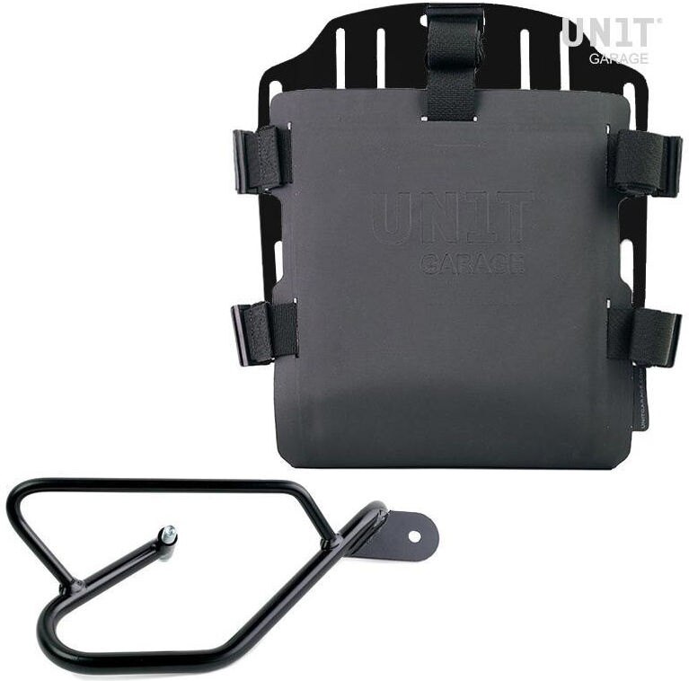 UNIT GARAGE ユニットガレージ Unit Garage Aluminum bag holder with adjustable front in Hypalon and Quick Release System + subframe， Black | UG007+U000+2250DX-Black サイドバッグ 車体用バッグ・ケース