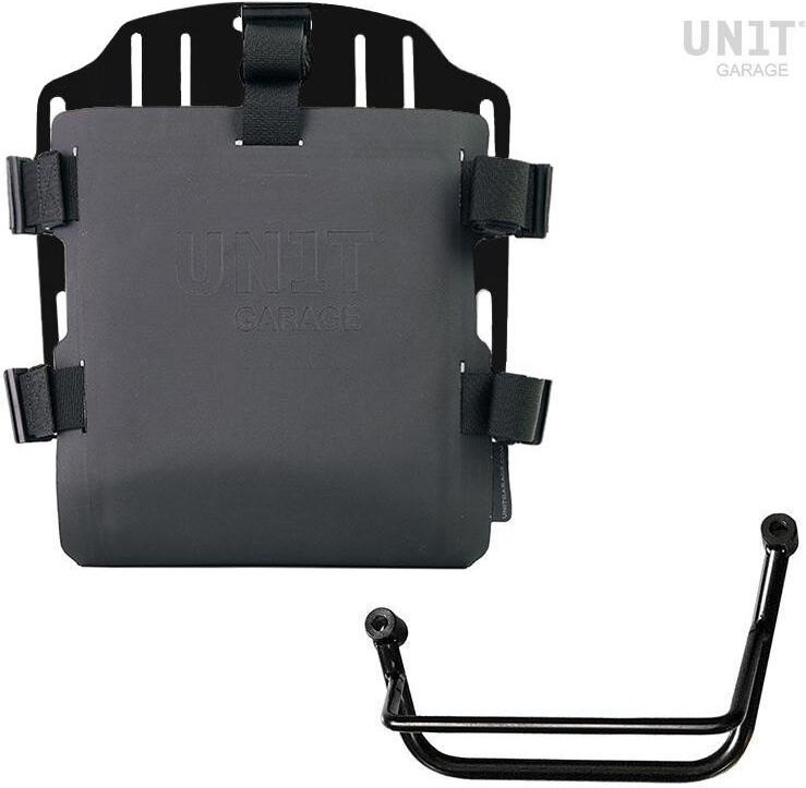 UNIT GARAGE ユニットガレージ Unit Garage Aluminum bag holder with adjustable front in Hypalon and Quick Release System + subframe， Black | UG007+U000+2251SX-Black サイドバッグ 車体用バッグ・ケース