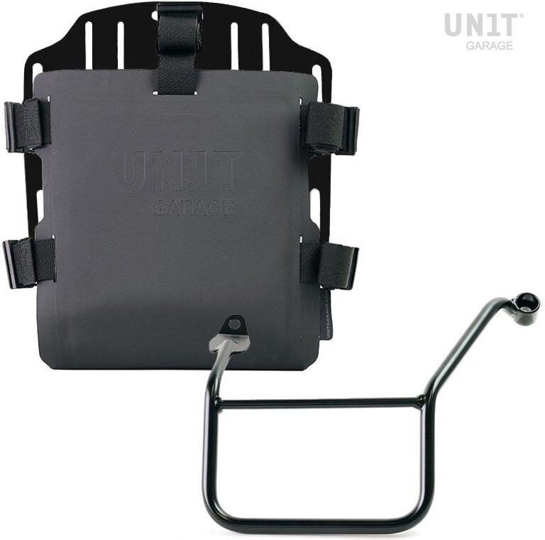 UNIT GARAGE ユニットガレージ Unit Garage Aluminum bag holder with adjustable front in Hypalon and Quick Release System + subframe， Black | UG007+U000+3208SX-Black サイドバッグ 車体用バッグ・ケース