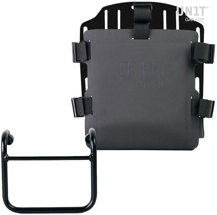 UNIT GARAGE ユニットガレージ Unit Garage Aluminum bag holder with adjustable front in Hypalon and Quick Release System + subframe， Black | UG007+U000+3400-Black サイドバッグ 車体用バッグ・ケース