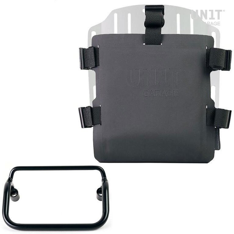 UNIT GARAGE ユニットガレージ Unit Garage Aluminum bag holder with adjustable front in Hypalon and Quick Release System + subframe， Silver | UG007+U000+3401-Silver サイドバッグ 車体用バッグ・ケース