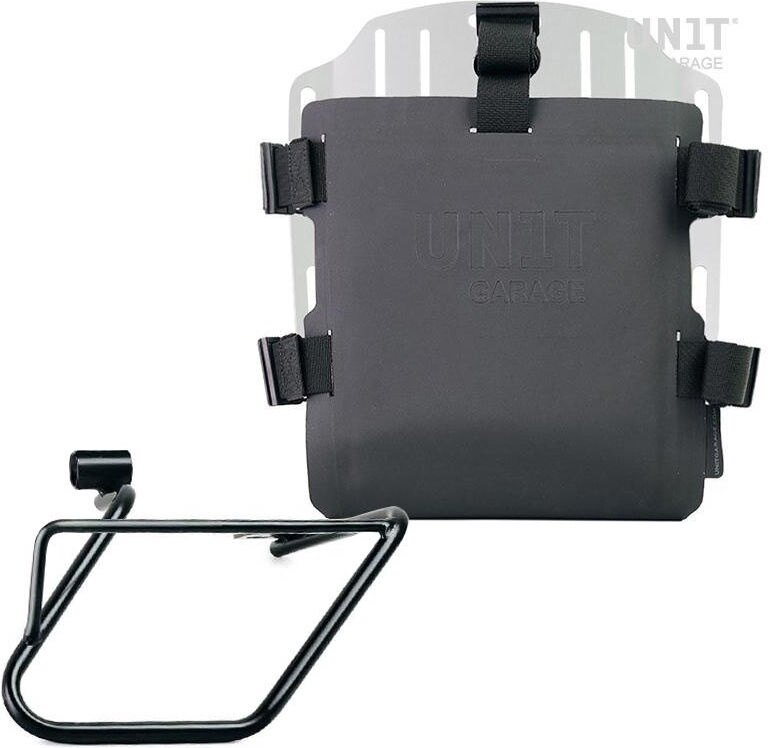 UNIT GARAGE ユニットガレージ Unit Garage Aluminum bag holder with adjustable front in Hypalon and Quick Release System + subframe， Silver | UG007+U000+3700DX-Silver サイドバッグ 車体用バッグ・ケース
