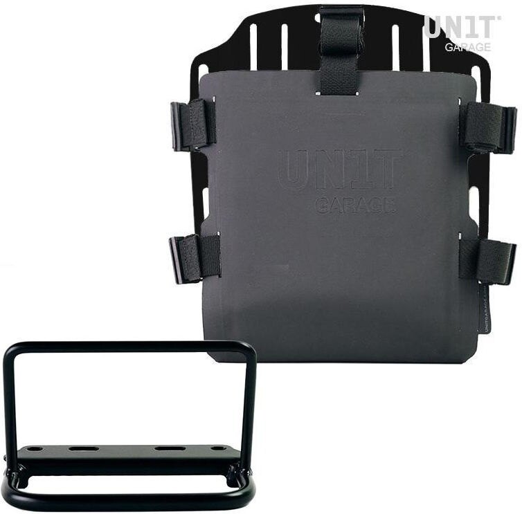 UNIT GARAGE ユニットガレージ Unit Garage Aluminum bag holder with adjustable front in Hypalon and Quick Release System + subframe， Black | UG007+U000+3800-Black サイドバッグ 車体用バッグ・ケース