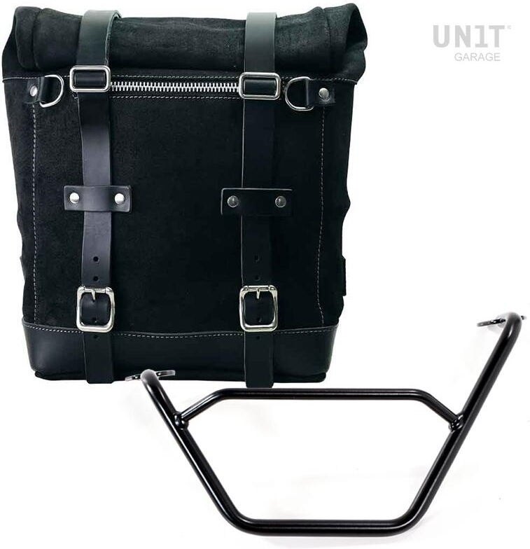 Saddle Bag - UNIT GARAGE ユニットガレージ Unit Garage Waxed suede side pannier Scram 22L-30L + Left subframe R1200 GS LC， JetBlack | U202+1901SX-JetBlack サイドバッグ 車体用バッグ・ケース