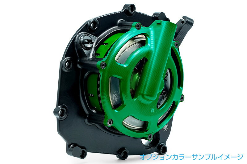 STM エスティーエム ドライクラッチ コンバージョンキット(オプションカラー仕様) Z900RS KAWASAKI カワサキ ミッション・ギア エンジンパーツ エンジン ベアリングレスト：チタニウム / クランクケースカバー：チタニウム / バスケット：ハードアルマイト(濃灰色) 2