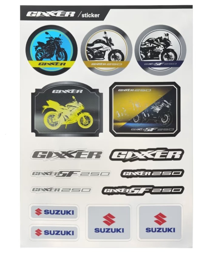 SUZUKI スズキ ステッカーシート GIXXER ジクサー 250 SF250 ステッカー・デカール 外装