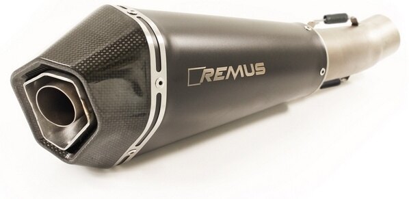 REMUS レムス Hypercone，Slip On Muffler With Connecting Tube Incl. Cat.，Stainless Black，EC Approval，65 mm スリップオンマフラー マフラー