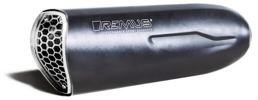 REMUS レムス Slip On Nxt Silencer，Stainless Black，Connection Tube，Incl. Ece Type Approval フルエキゾーストマフラー マフラー