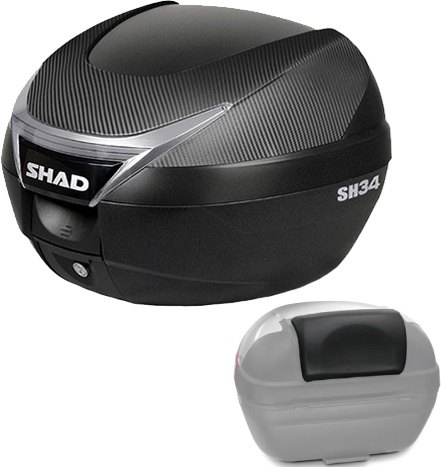 SHAD シャッド 【セット売り】SH34 トップケース カーボン バックレスト セット トップケース・テールボックス 車体用バッグ・ケース