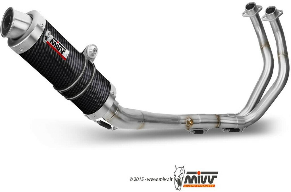 MIVV ミヴ GP フルエキゾーストマフラー MT-07 FZ-07 YAMAHA ヤマハ マフラー 仕様：カーボン＋カーボンエンドキャップ付き
