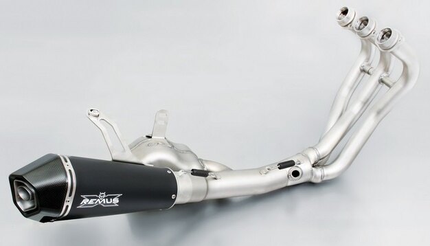 REMUS レムス Hypercone，Complete System，Stainless Black，Plug-In Catalytic Converter，65 mm，EEC フルエキゾーストマフラー マフラー
