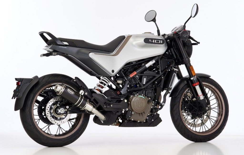 HURRIC フリック Supersport スリップオンマフラー Svartpilen 401 Vitpilen 390 Duke HUSQVARNA ハスクバーナ KTM マフラー colour：black(eloxed aluminium)